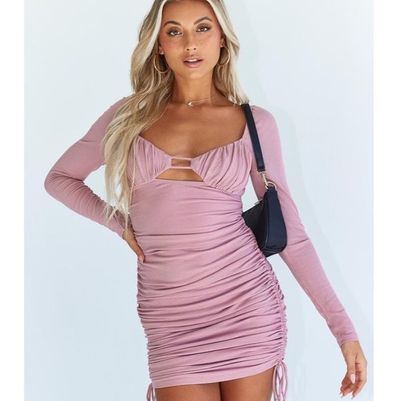 Princess Polly Dresses & Skirts - Princess Polly Erase Me Long Sleeve Mini Dress Sz 12